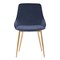 Armen Living Heidi Blue Velvet Dining Accent Chair with Gold Metal Legs LCHESIGLDBLU - alternate 4